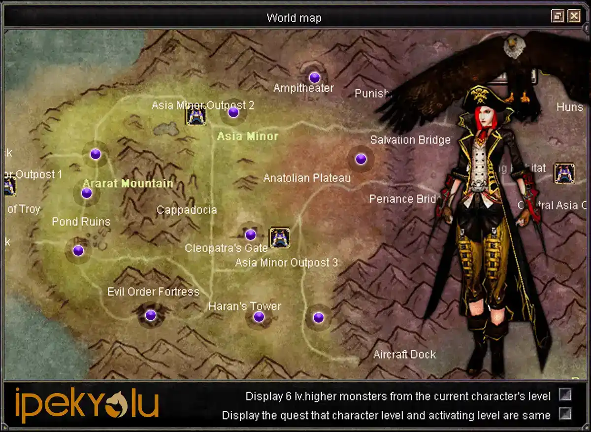 Silkroad Online Captain Ivy Unique Spawn Points
