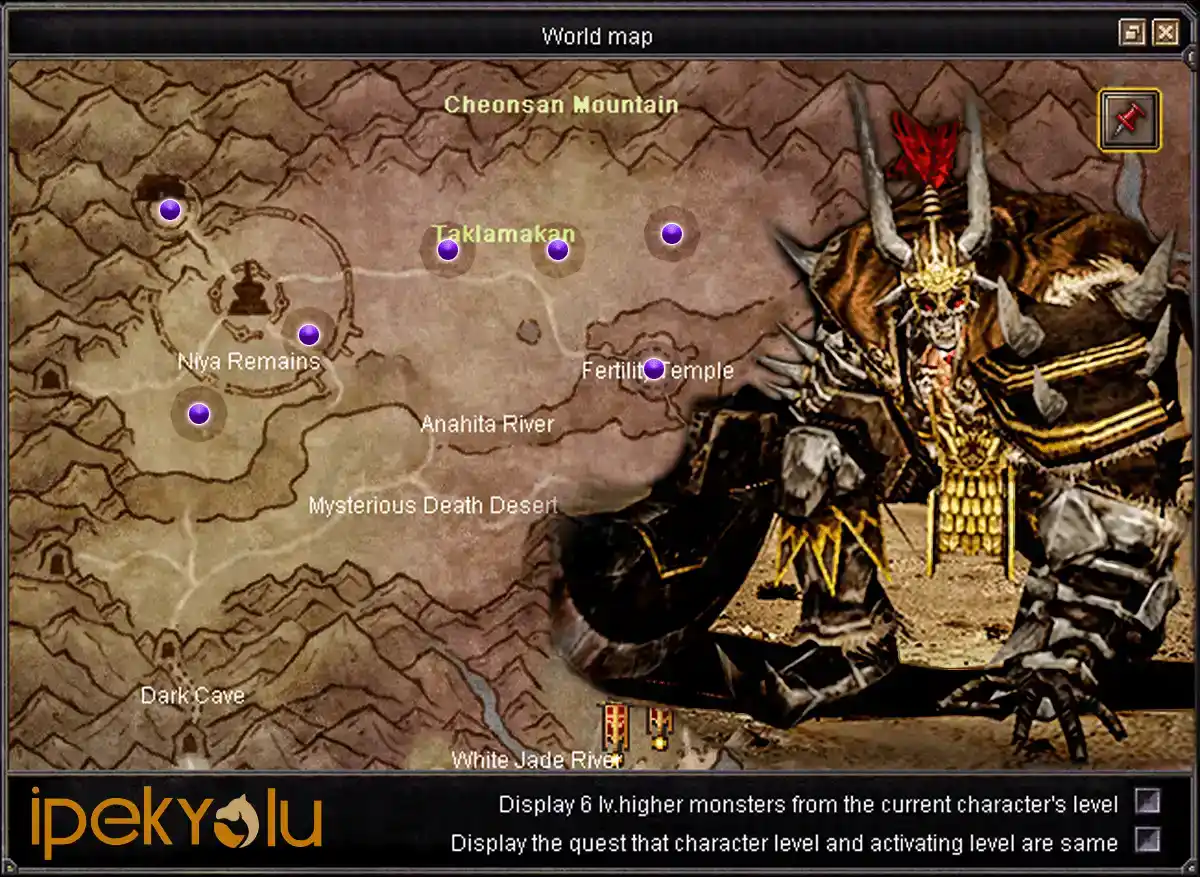 Silkroad Online Lord Yarkan Unique Spawn Points